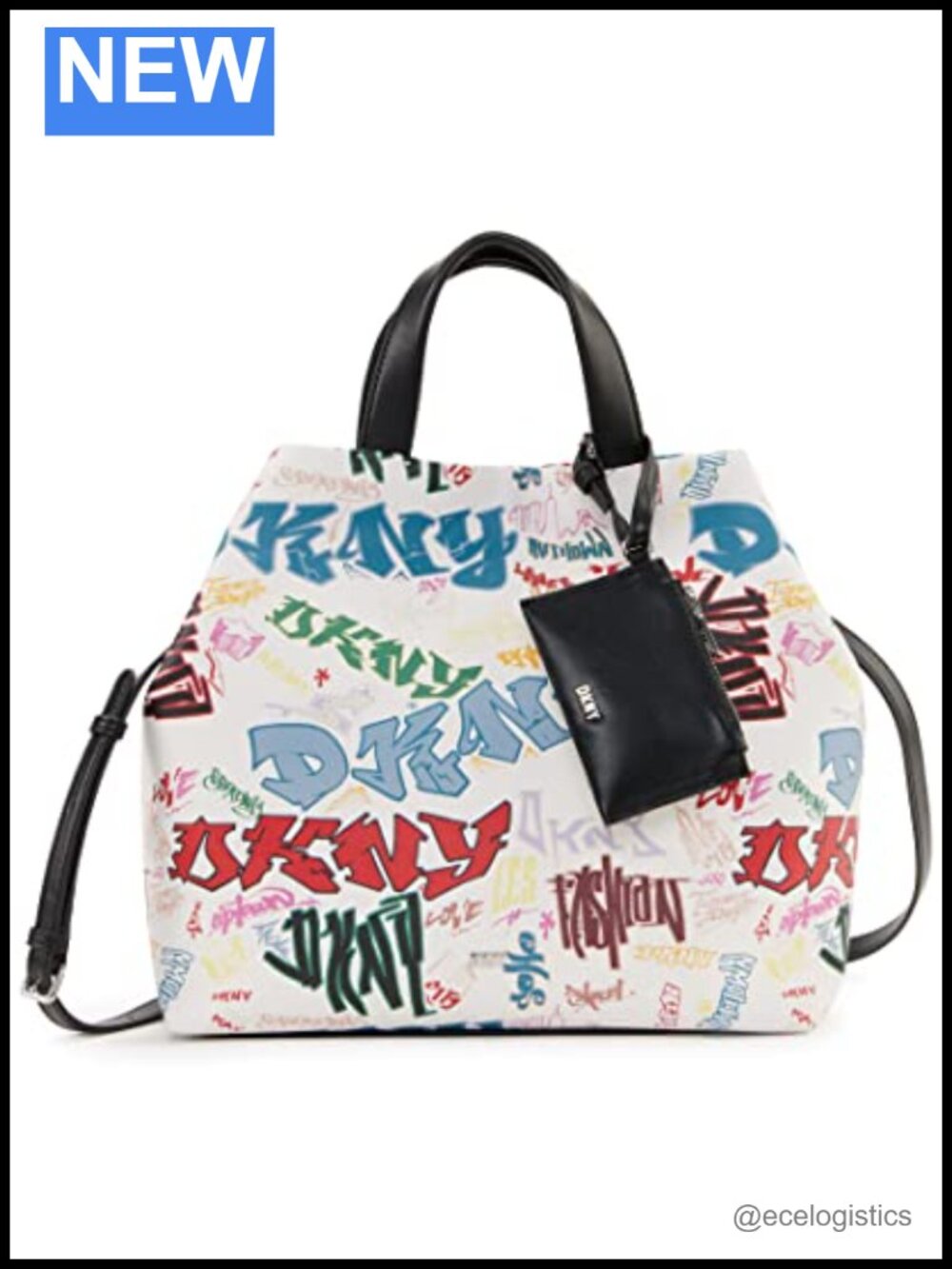 Faux Leather Large Shopper Tote With Removable Straps, Magnetic Closure